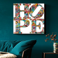 HOPE Abstract Abstract Art Print Artesty 1 Panel 12"x12" 