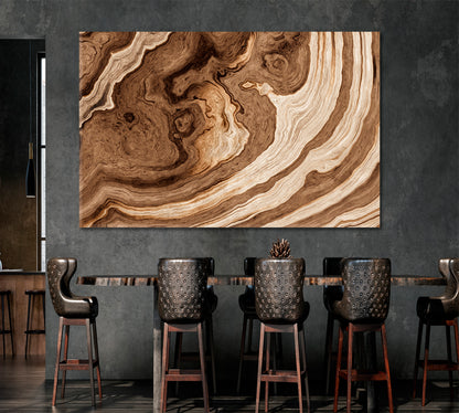 TREE Age Rings Brown Abstract Driftwood Abstract Art Print Artesty   