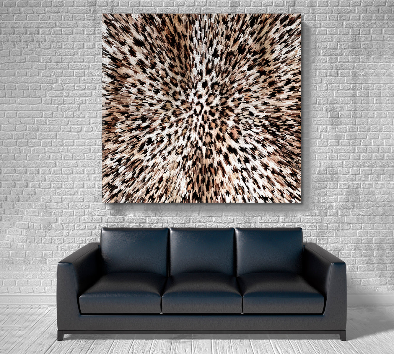 Abstract Leopard Rays Trippy Poster Contemporary Art Artesty   