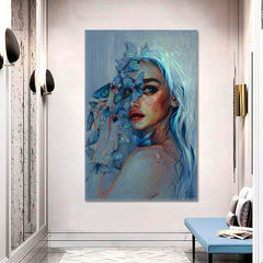 TENDERNESS Refined Fine Art Beautiful Girl Fantasy Portret Canvas Print | Vertical 1 panel Fine Art Artesty   