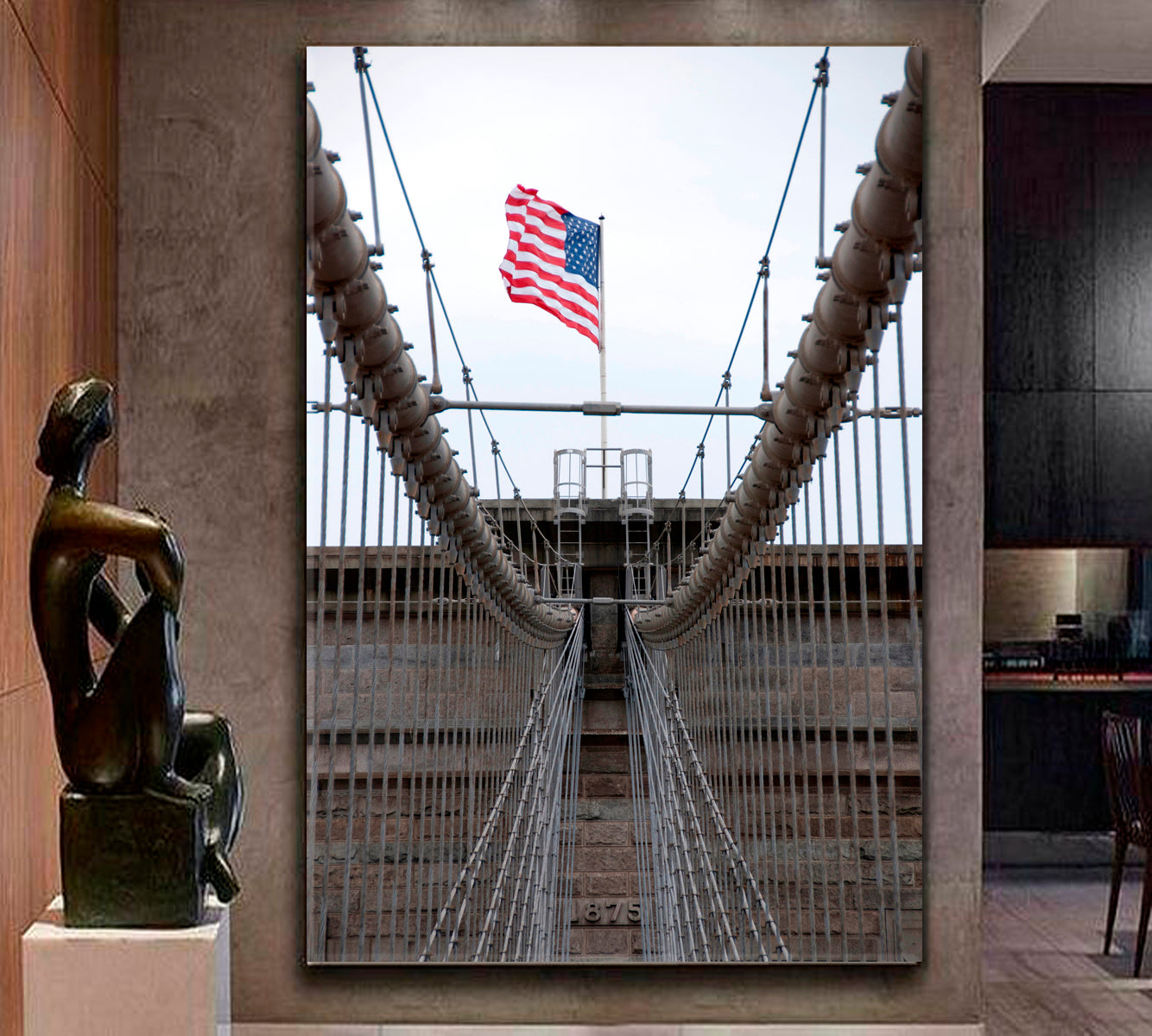 Brooklyn Bridge US New York City - V Famous Landmarks Artwork Print Artesty   