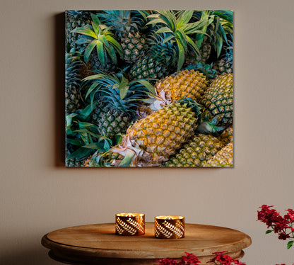 Pineapple Sweet Tropical Fruit Juicy Raw Food Poster Tropical, Exotic Art Print Artesty   