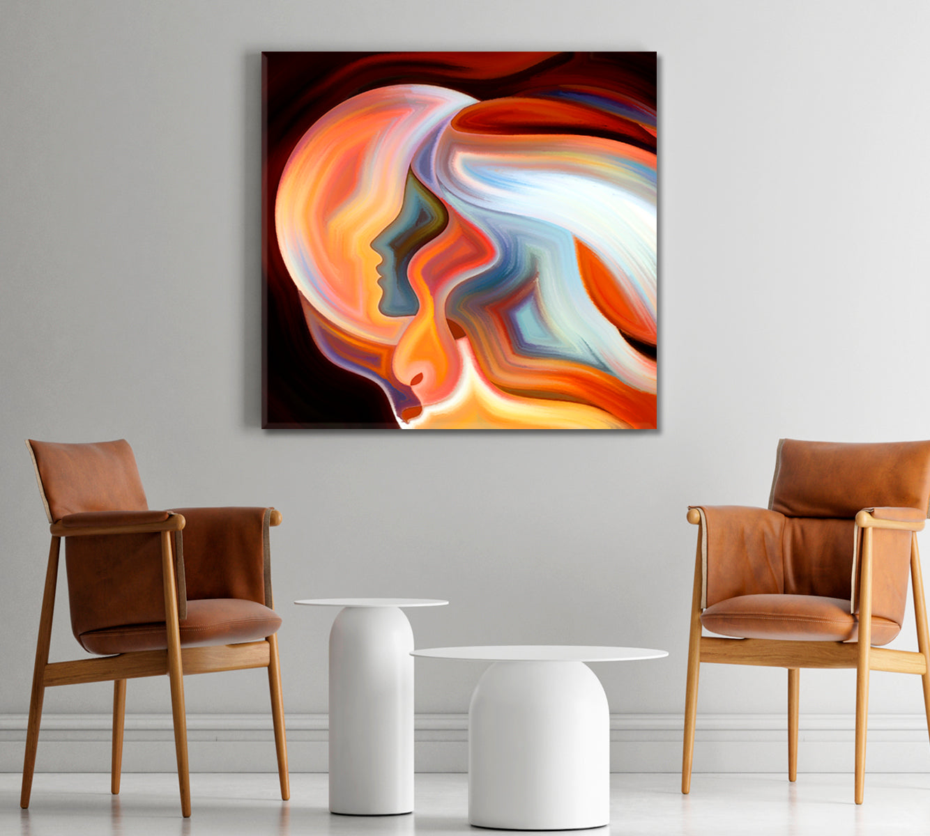 MODERN ART Interlacing Colored Lines Abstract Art Print Artesty   