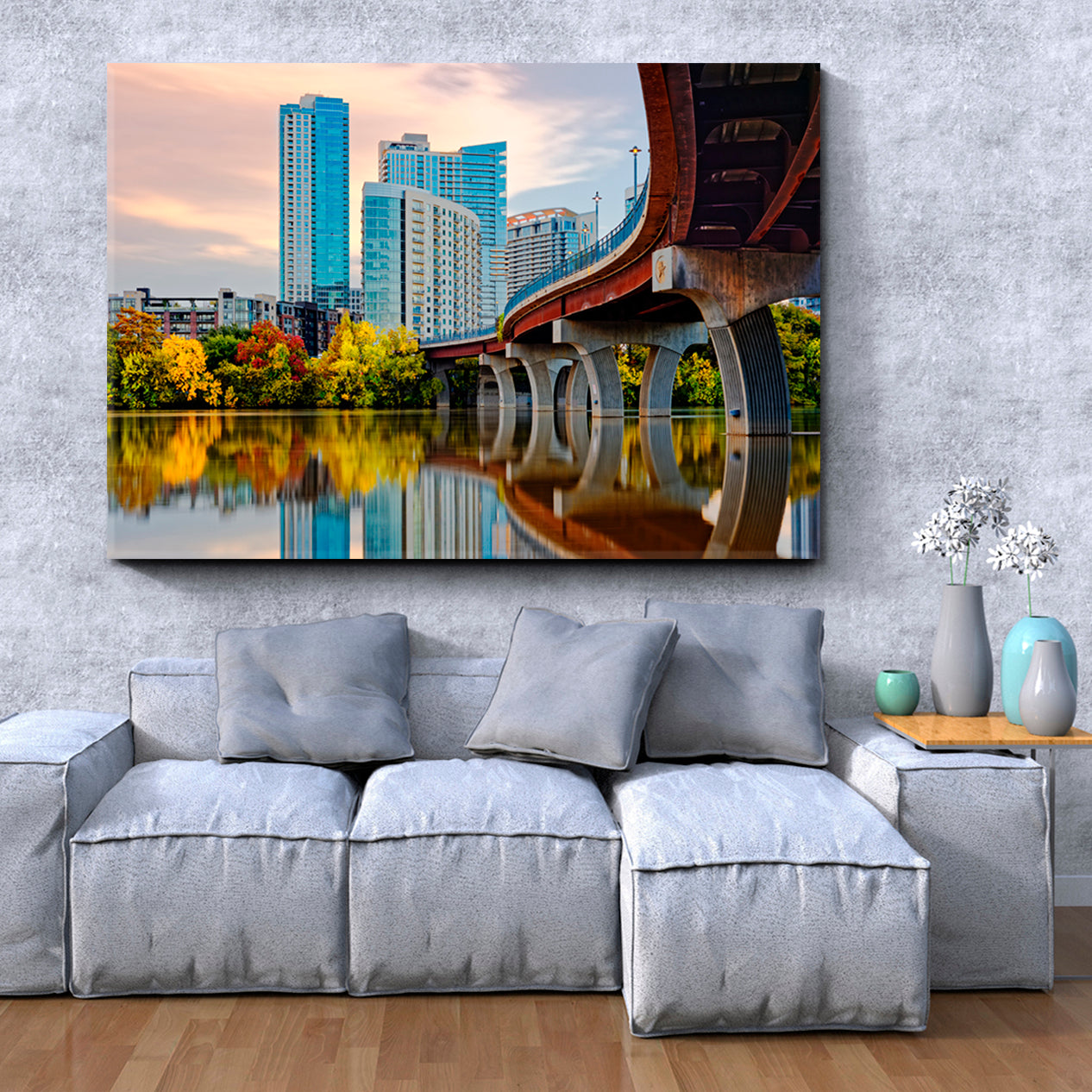 Downtown Austin City Skyline Lady Bird Lake Austin Texas Cities Wall Art Artesty   