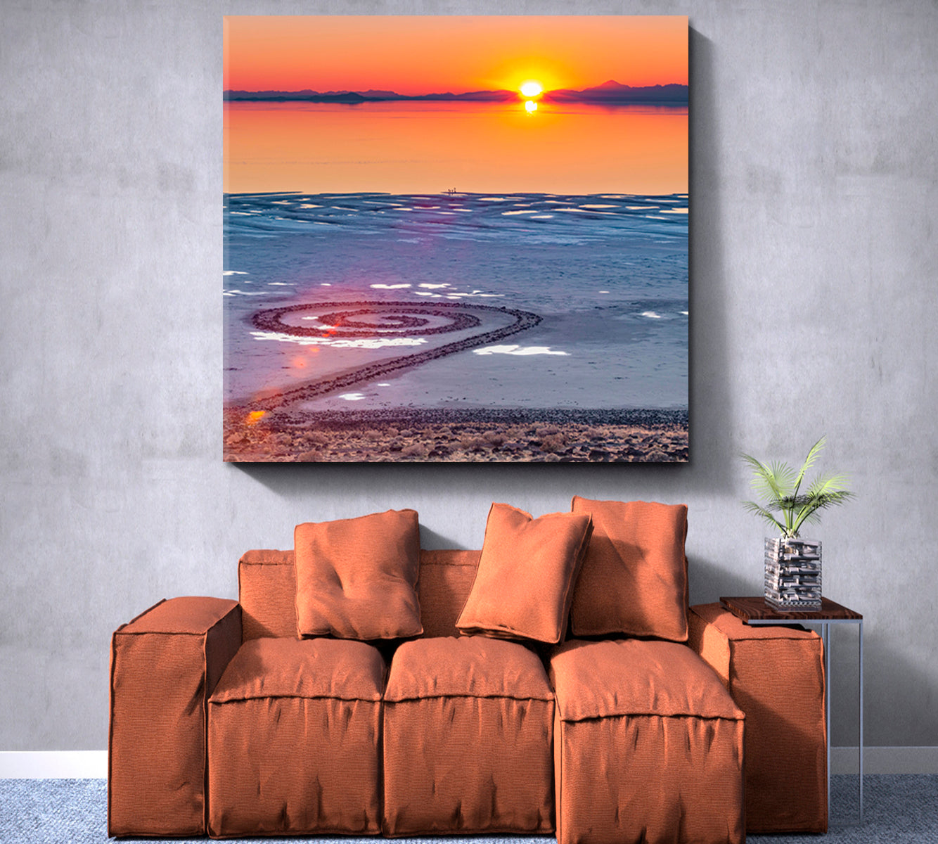 Spiral Jetty Great Salt Lake Landscape United States Famous Landmarks Artwork Print Artesty   