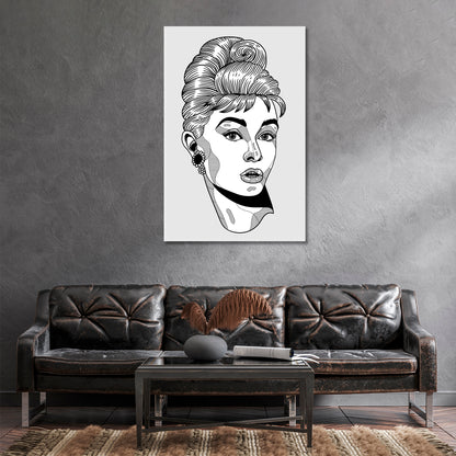 AUDREY HEPBURN Contemporary Style Celebs Canvas Print Artesty   