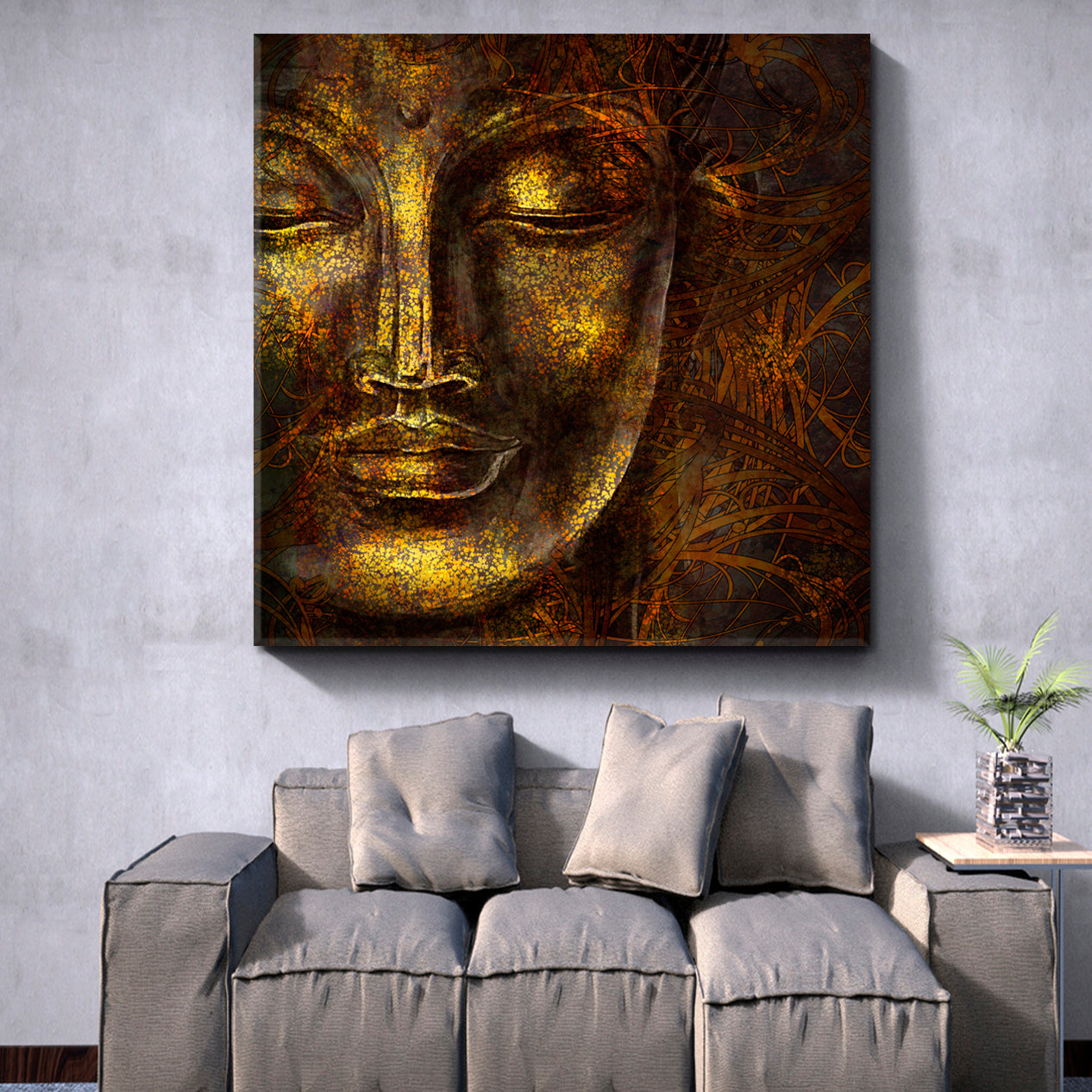 Abstract Buddha Money Magnet Religious Modern Art Artesty   