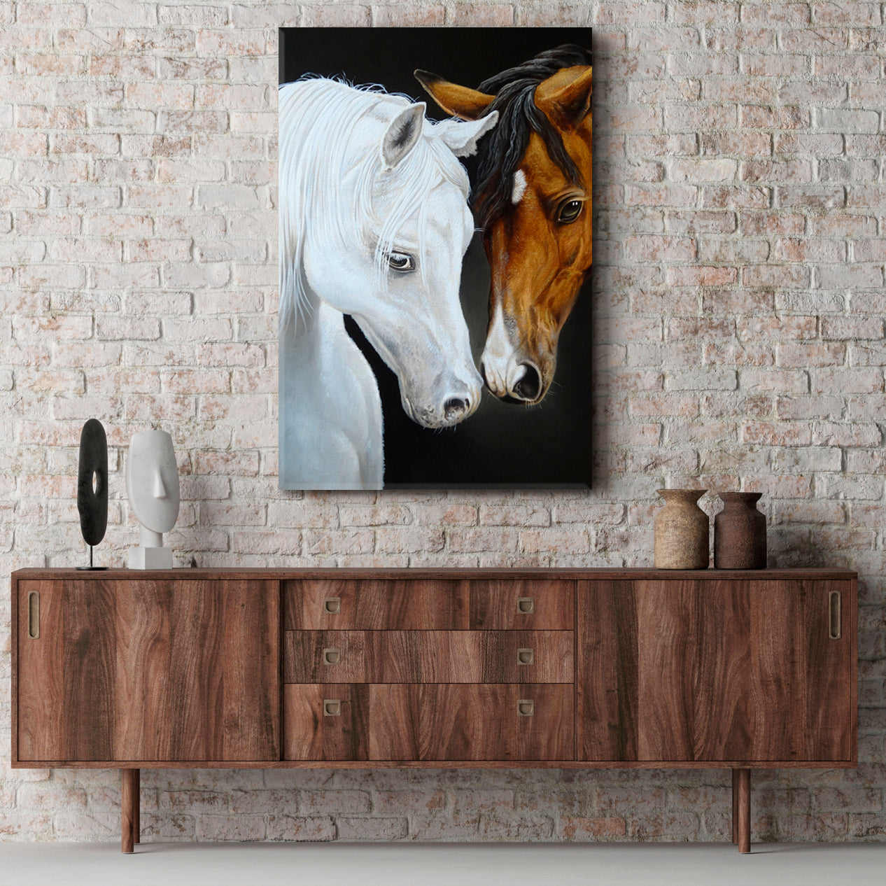 Horses In Love Animals Canvas Print Artesty   