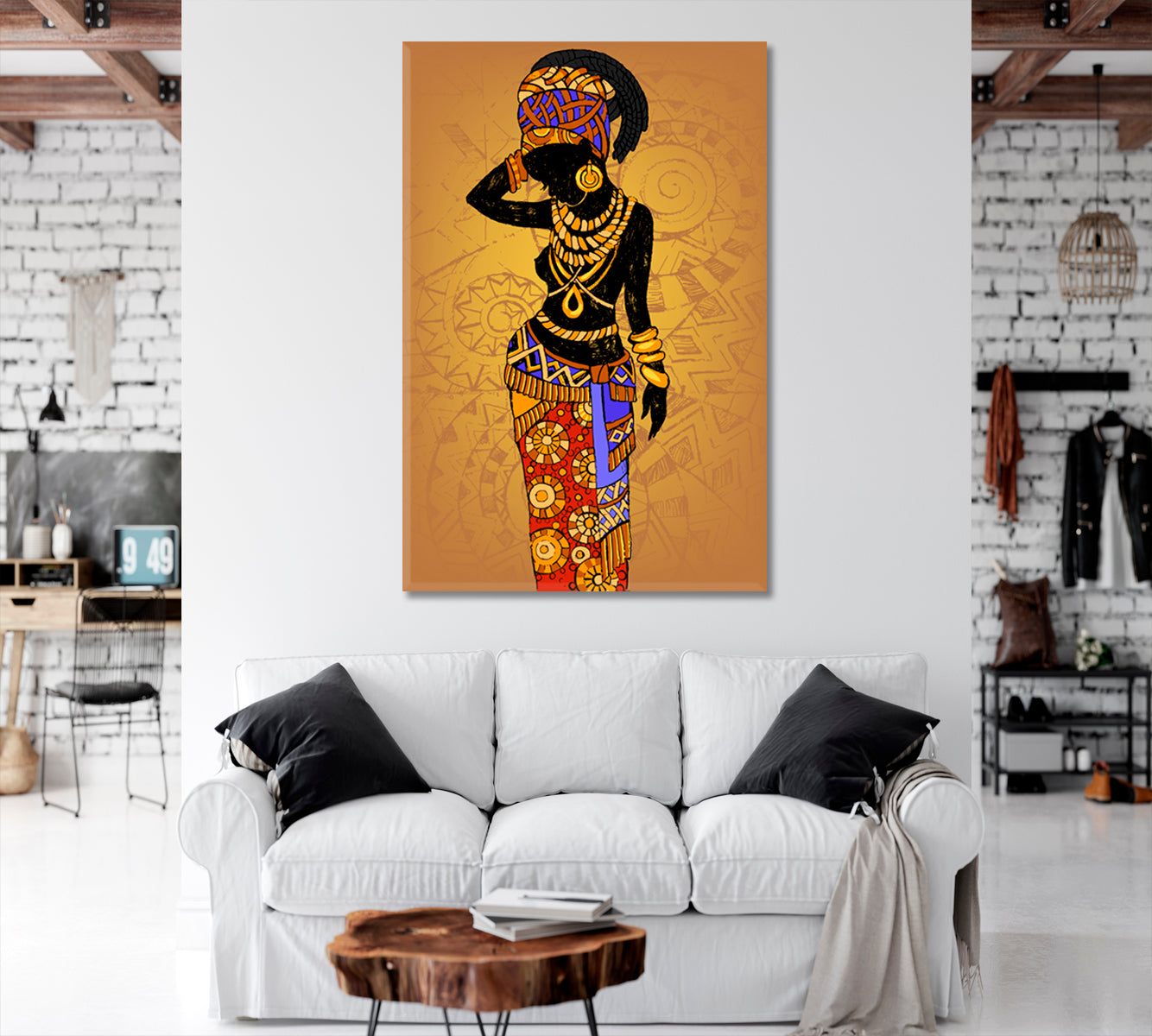 Beautiful Black Woman African Style African Style Canvas Print Artesty   
