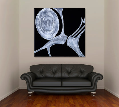 Black and White Modern Painting Contemporary Art Artesty   