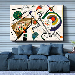 KANDINSKY STYLE Abstract Fancy Geometric Forms Curved Shapes Abstract Art Print Artesty   