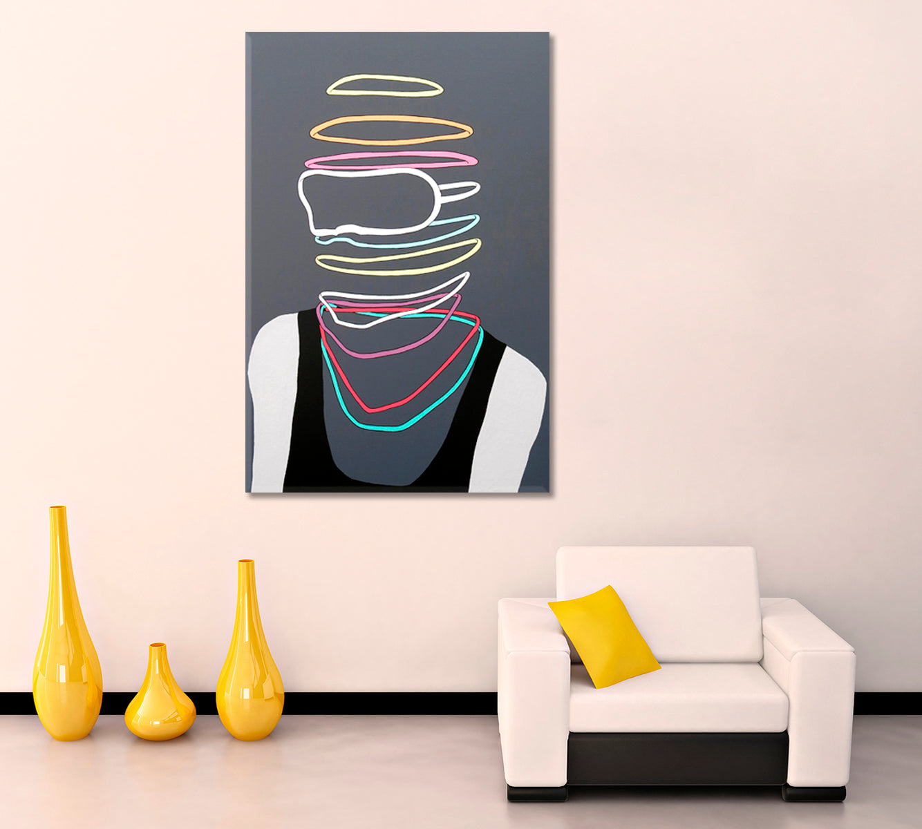 ALLURE | Figurative Forms Contemporary Abstract Art Canvas Print - Vertical Contemporary Art Artesty   