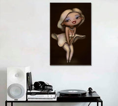 MARILYN MONROE Blond Cute Pretty Woman - Vertical Fine Art Artesty 1 Panel 16"x24" 