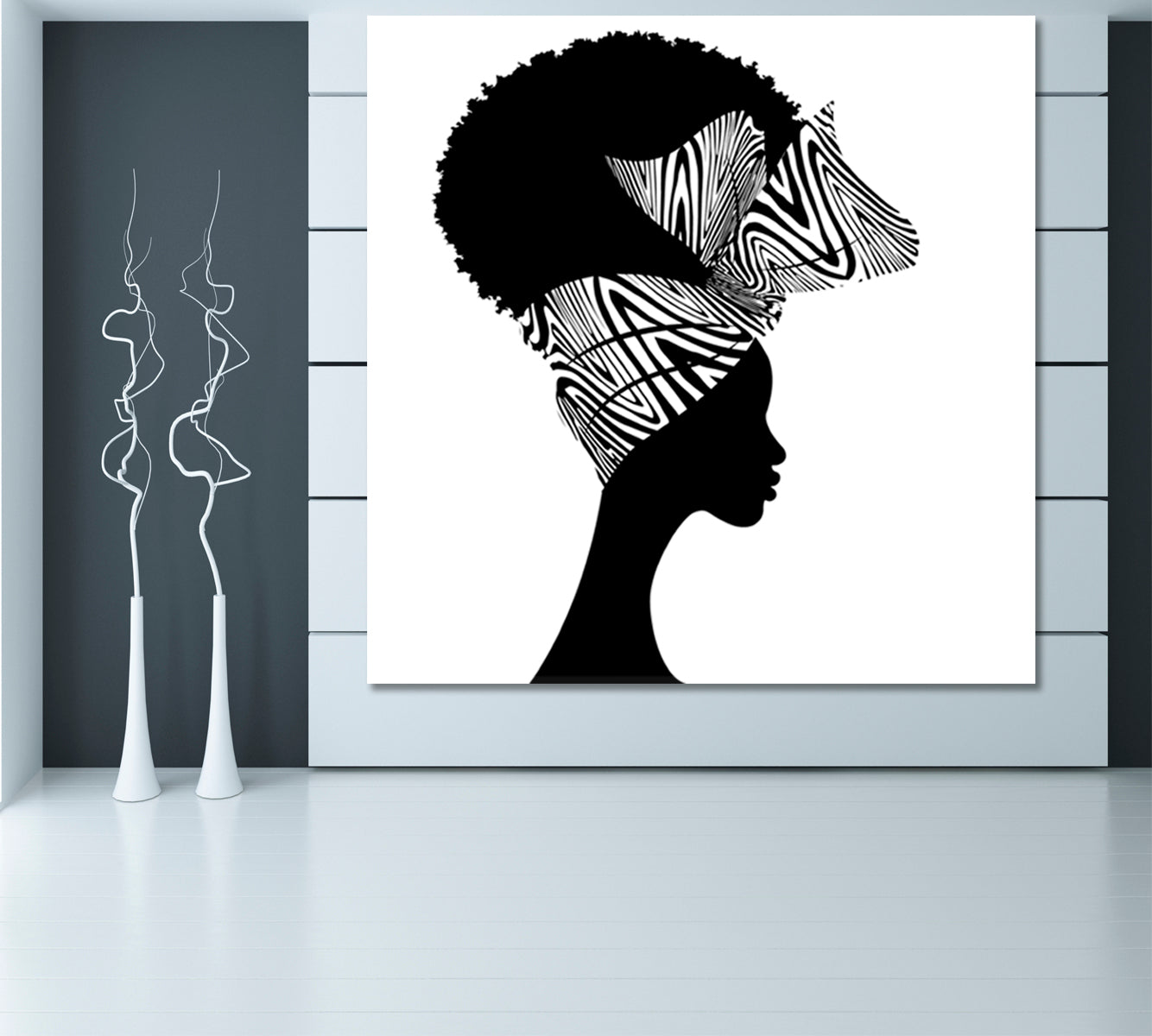 Shenbolen Ankara Headwrap Women African Traditional Headtie Scarf Turban African Style Canvas Print Artesty   