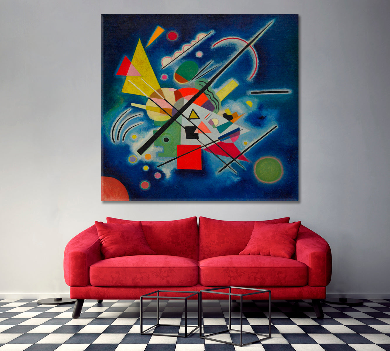 Kandinsky's Motives Abstract Figurative Contemporary Painting Abstract Art Print Artesty   