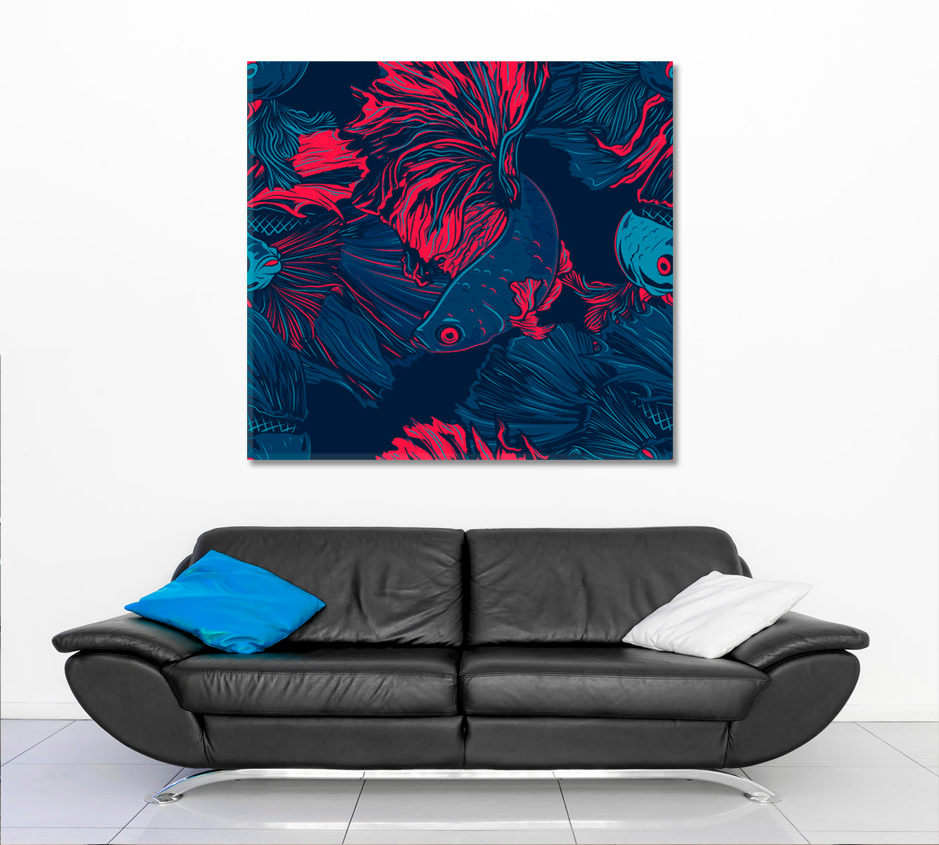 Colorful Betta Fish Artwork Abstract Art Print Artesty   