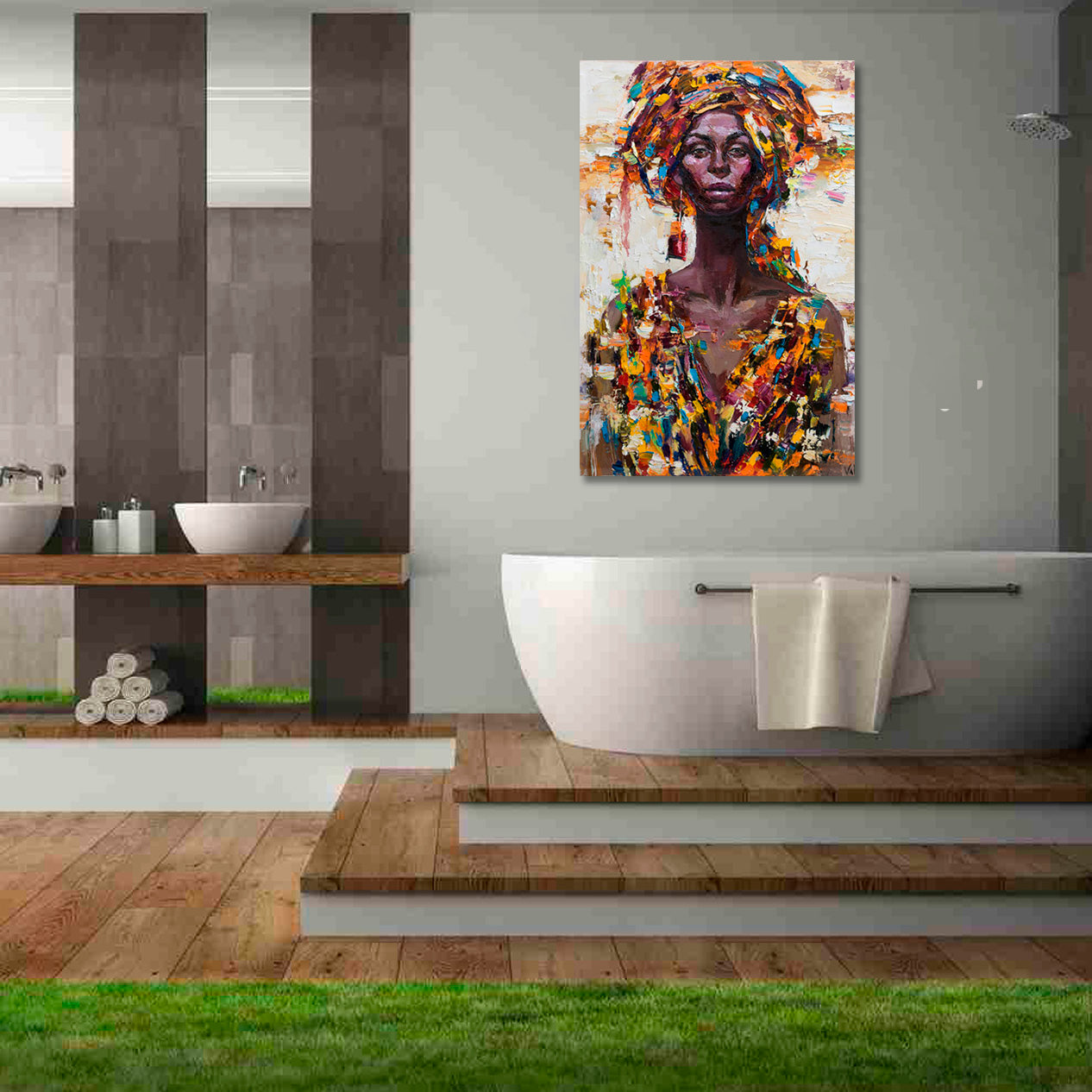 Vivid Beautiful Afro Woman Incredible Black Girl Poster People Portrait Wall Hangings Artesty   