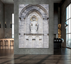 SHRINE Notre-Dame Basilica Historic Old Montreal Canada Canvas Print | Vertical Cities Wall Art Artesty   