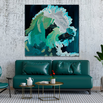 MODERN OBSERVATION AND ABSTRACTION  Teal Turquoise Mint Abstract Art Print Artesty   