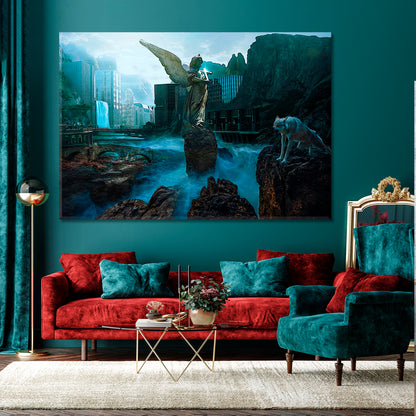 Gothic Fantasy City Contemporary Art Cities Wall Art Artesty   