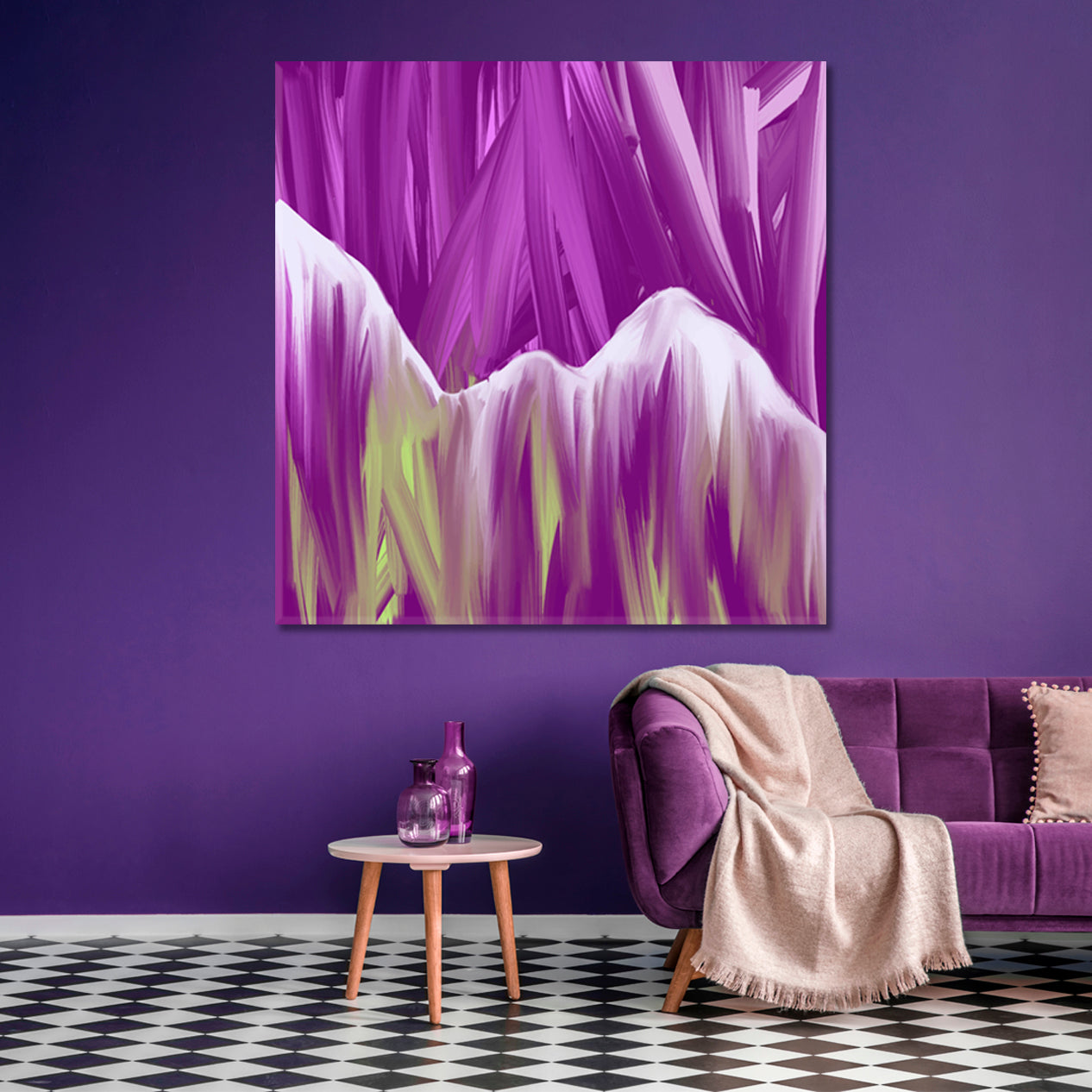 Purple Mountains Landscape Abstract Modern Art Abstract Art Print Artesty   