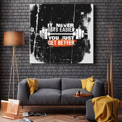BARBELL Grunge Trendy Creative Typographical Sport Motivating Poster Motivation Sport Poster Print Decor Artesty   