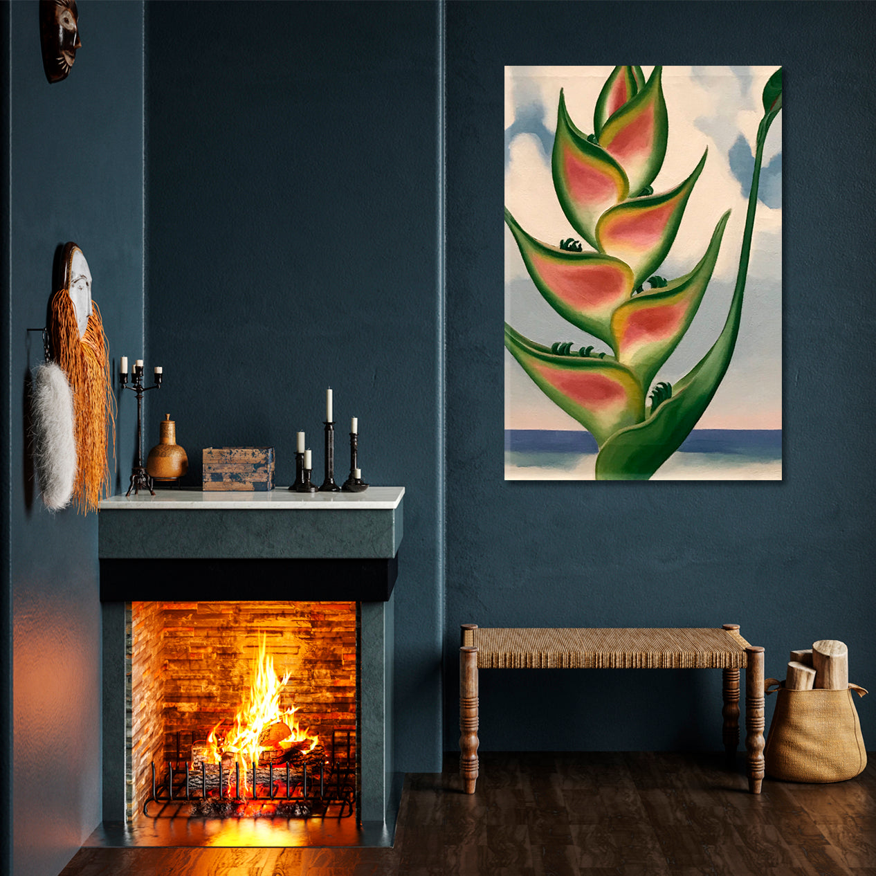 ABSTRACT NATURALISM Flowers Shapes Forms Lines Soft Pastel Fine Art |  Vertical Fine Art Artesty 1 Panel 16"x24" 