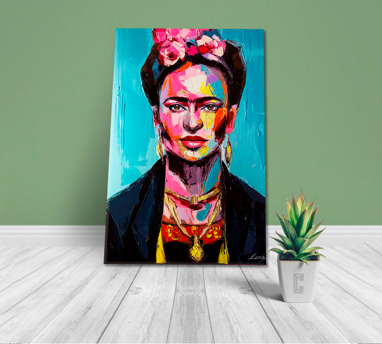 FRIDA  Eternal Muse  - Vertical 1 panel Fine Art Artesty   