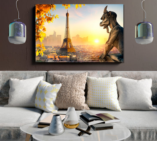 STYRGE Famous Gargoyles of Paris Guarding Notre Dame Cities Wall Art Artesty   