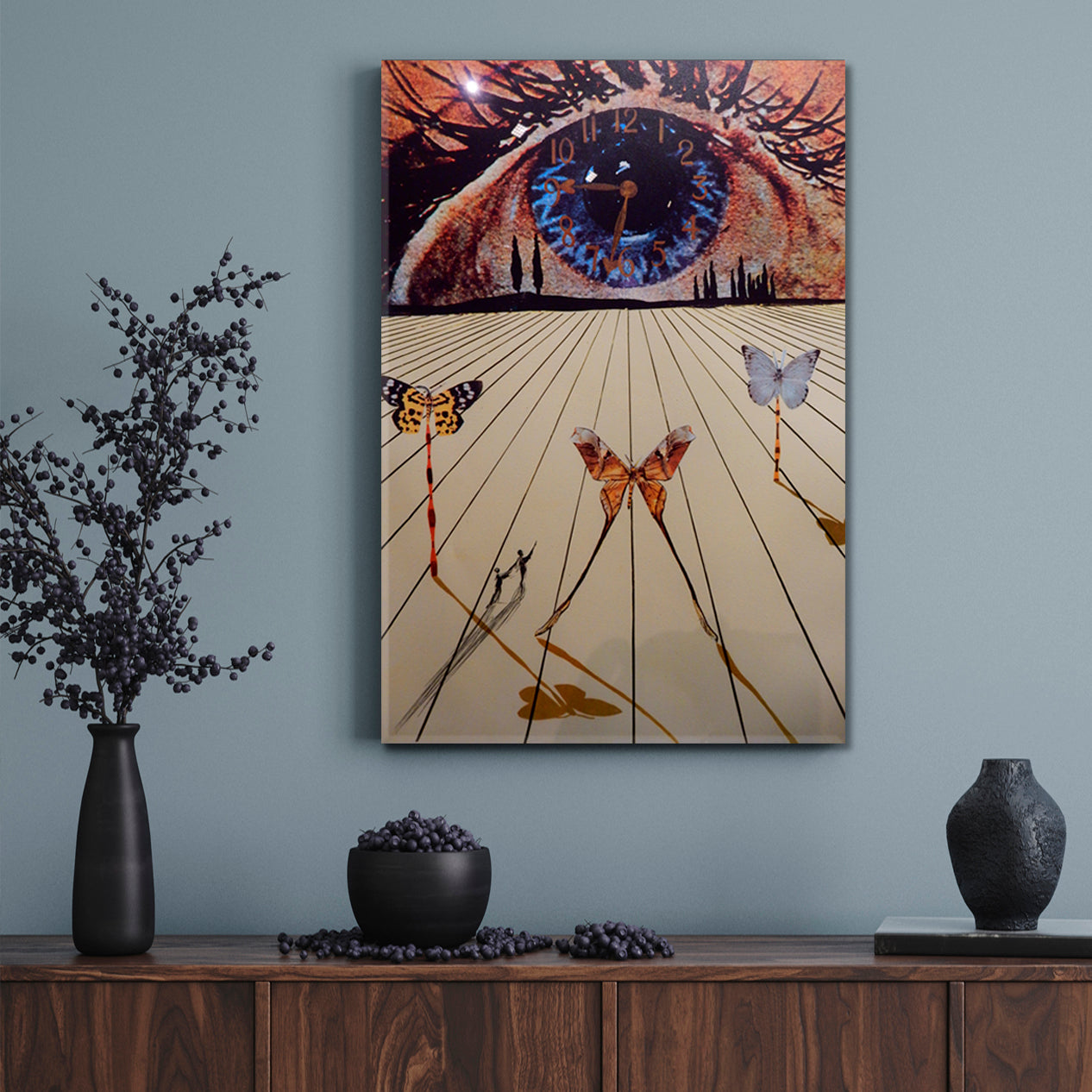 THE EYE OF SURREALIST TIME Salvador Dali Surrealism Style Surreal Fantasy Large Art Print Décor Artesty 1 Panel 16"x24" 