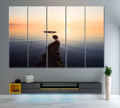 ROAD TO PARADISE Natural Landscape Scenery Sunrise at Bodensee Lake Germany Scenery Landscape Fine Art Print Artesty 5 panels 36" x 24" 