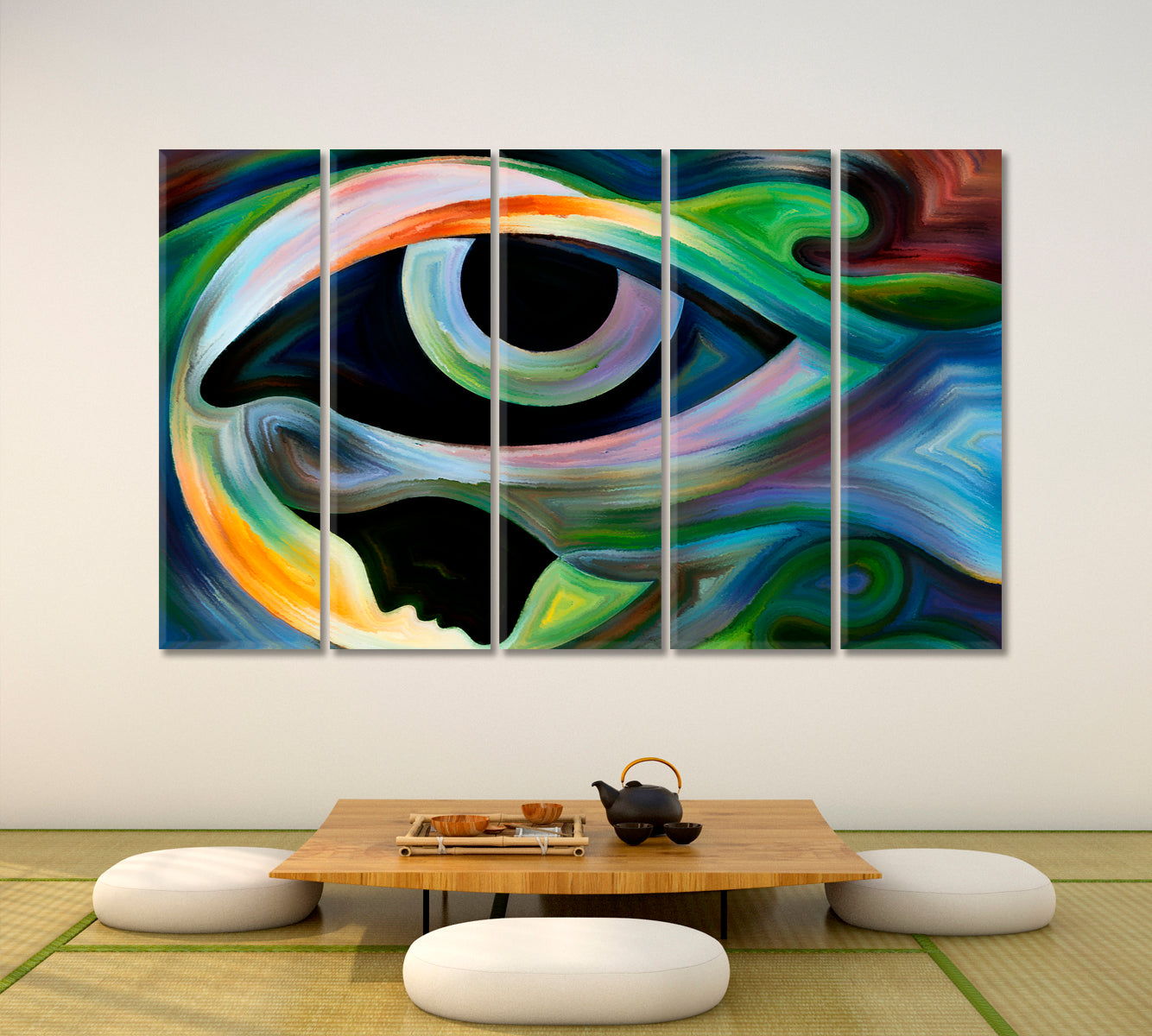 Inner Vision Consciousness Art Artesty 5 panels 36" x 24" 
