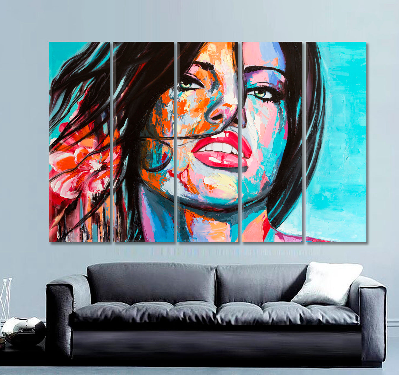 COLORFUL EMOTIONS Charming Young Woman Fantasy Girl Pop Art Style Trendy Art People Portrait Wall Hangings Artesty   