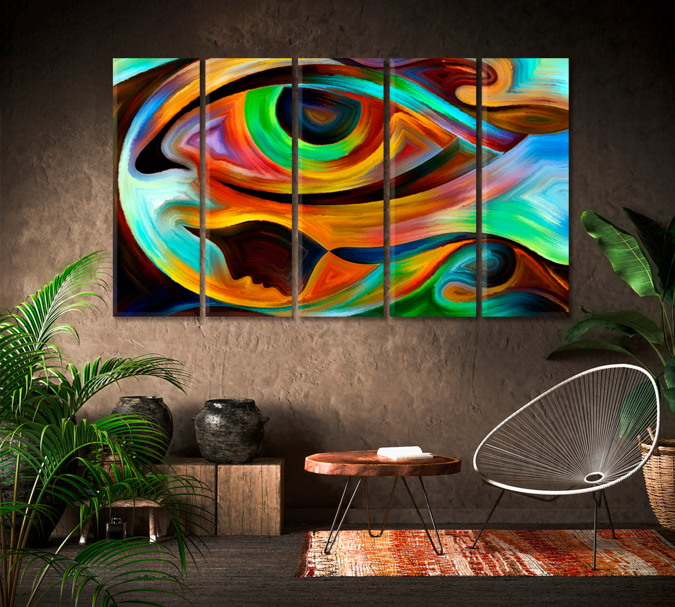 Inner Vision Contemporary Art Artesty 5 panels 36" x 24" 