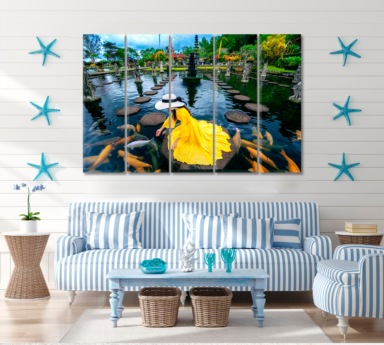 POND WITH KOI FISH Beautiful Bali Tirta Gangga Water Palace Photo Art Artesty   