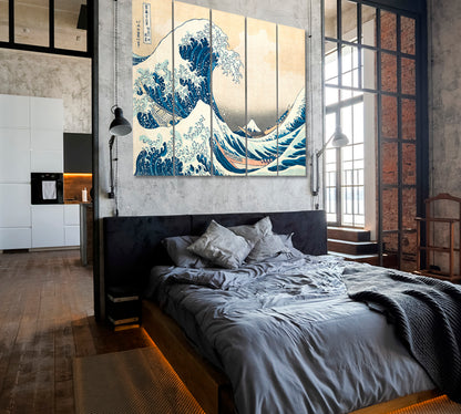 THE GREAT WAVE OFF KANAGAWA  Inspired by Japanese Artist Hokusai Asian Style Canvas Print Wall Art Artesty   