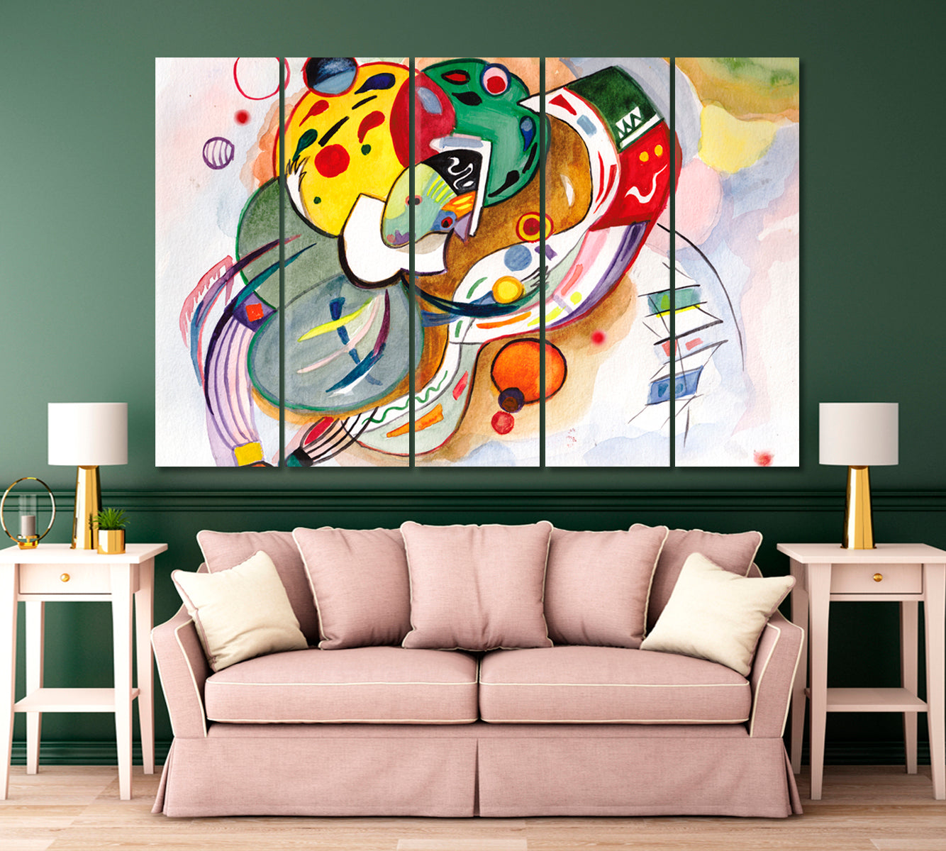 CLOWN Inspired By Kandinsky Trendy Abstract Figurative Contemporary Art Artesty   