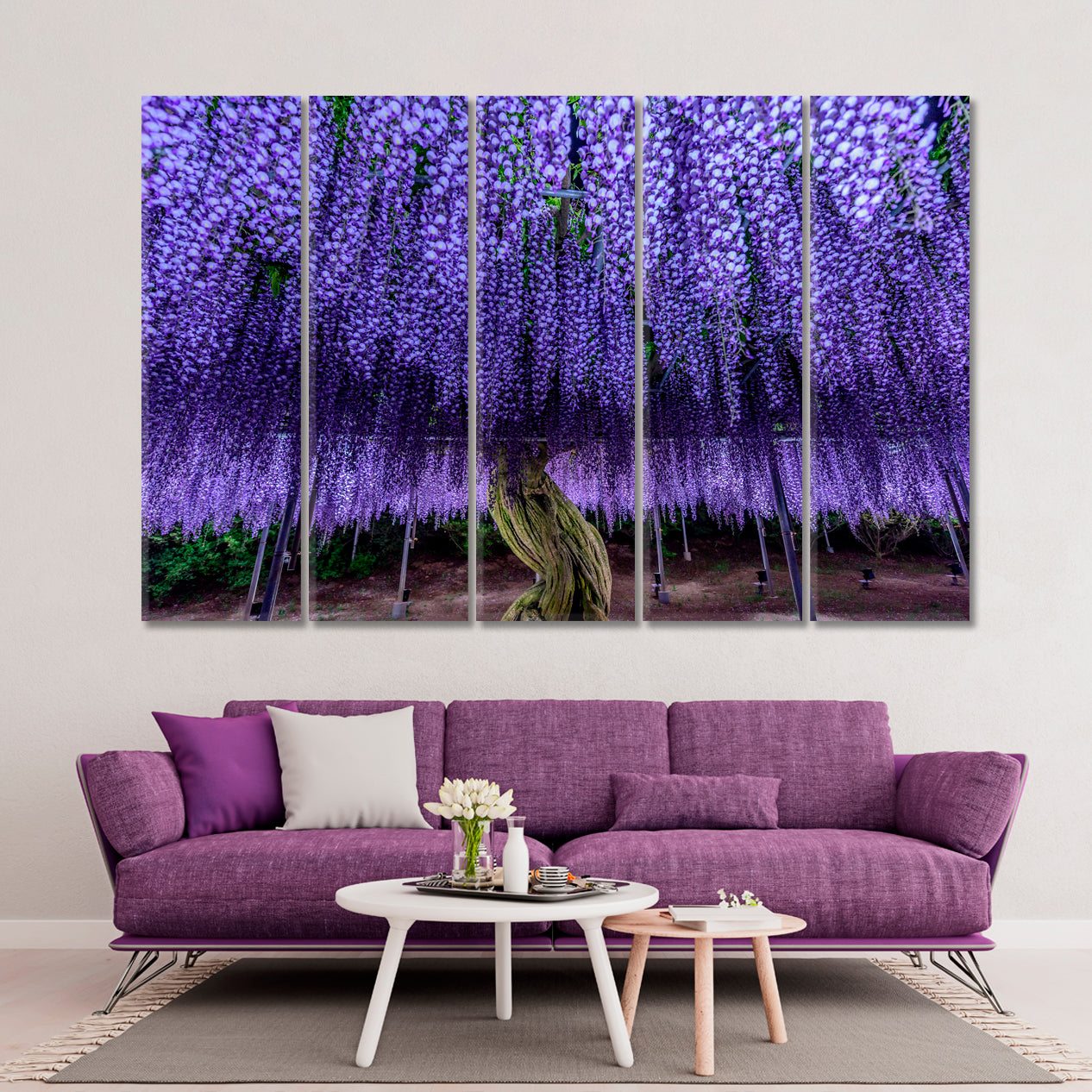 Beautiful Wisteria Tree Floral & Botanical Split Art Artesty   