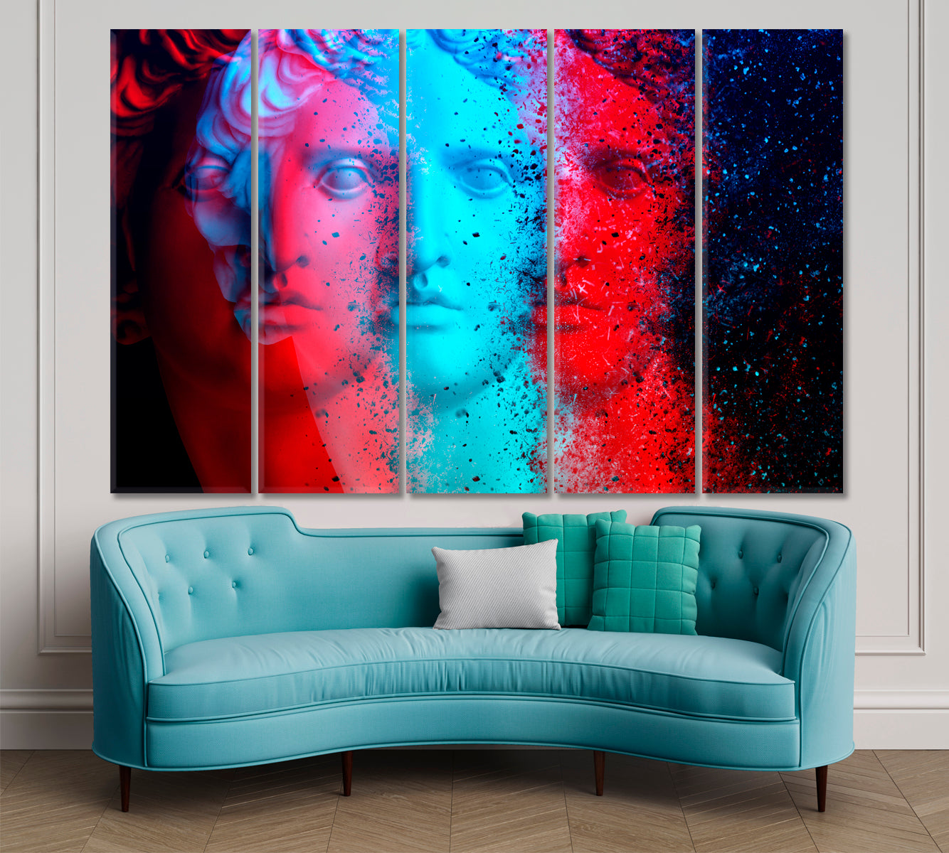 Venus Goddes Of Love Beauty Fertility Prosperity Victory Abstract Statue Abstract Art Print Artesty 5 panels 36" x 24" 