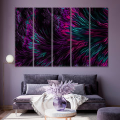 FRACTAL SWIRLS Dark Purple Graphic Design Abstract Creative Pattern Abstract Art Print Artesty   