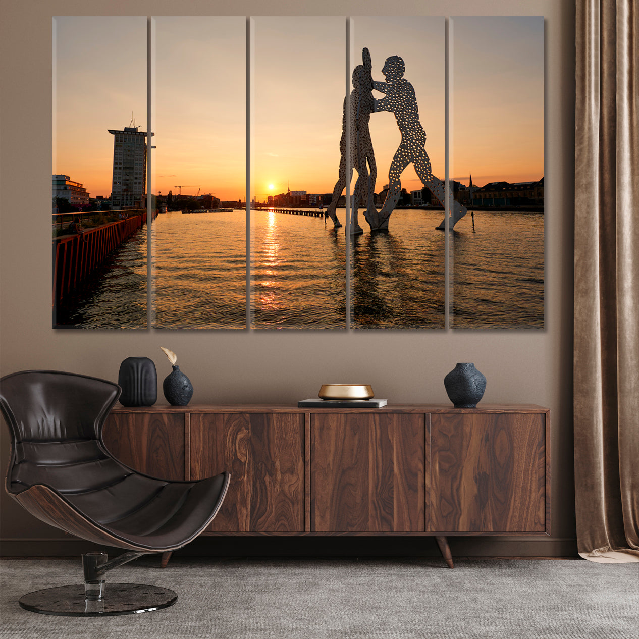 MOLECULE MAN Contemporary Urban Architecture Berlin Germany Famous Landmarks Artwork Print Artesty 5 panels 36" x 24" 