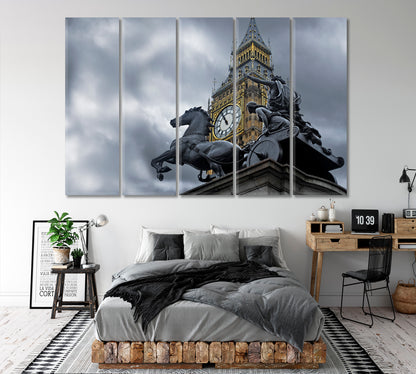 Big Ben Famous Landmarks Artwork Print Artesty 5 panels 36" x 24" 