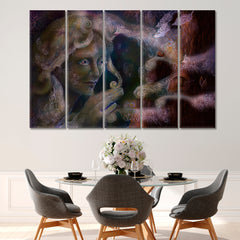 Beautiful Fairy Magic Trees Fine Art Artesty 5 panels 36" x 24" 