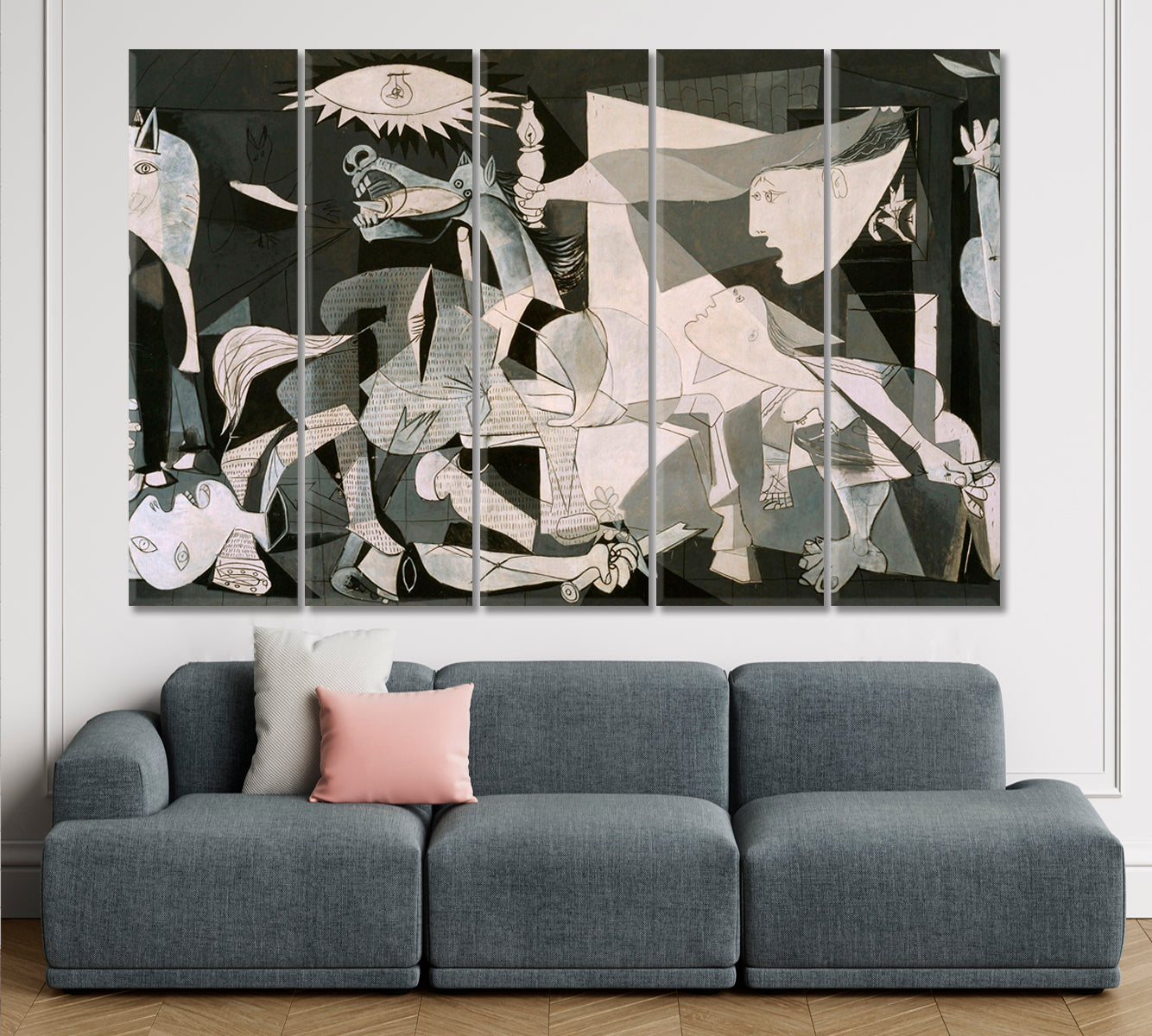 GUERNICA Replica Pablo Picasso Style Fine Art Artesty 5 panels 36" x 24" 