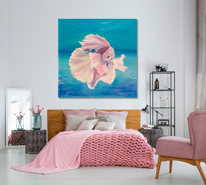 OCEAN Siamese Fighting Fish Underwater Nautical | Square Nautical, Sea Life Pattern Art Artesty   