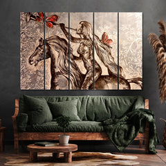 GORGEOUS HORSEWOMAN BEAUTIFUL AMAZON Fine Art Brown Tones Fine Art Artesty   