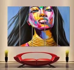 COLORFUL EMOTIONS Beautiful Woman Squaw Charming Girl People Portrait Wall Hangings Artesty   