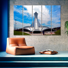 Montreal Olympic Stadium and Tower Famous Landmarks Artwork Print Artesty 5 panels 36" x 24" 