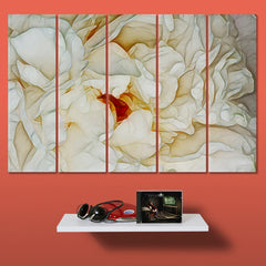 Soft Shades Coffee with Milk White Lavender Colors Pastel Color Palette Canvas Print Contemporary Art Artesty 5 panels 36" x 24" 