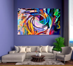 Colors Inside Of Us Abstract Art Print Artesty 5 panels 36" x 24" 
